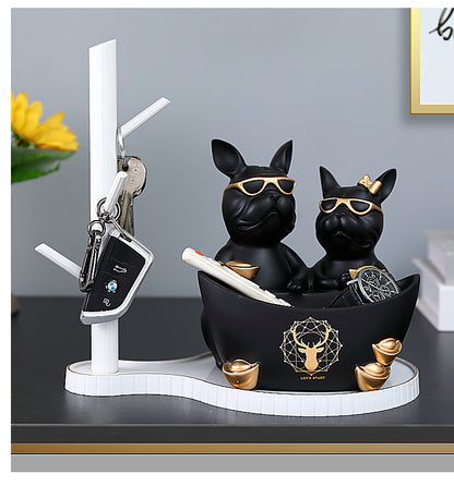 Französische Bulldogge Figur, Schlüsselaufbewahrung, Dekoration, Geschenk